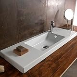 Tecla 3502011-no hole-637509873561 Luxury磁器壁マウント洗面台、ホワイト