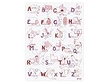 ブルックリン発 MAPTOTE マップトート オシャレなポスター <アルファベットポスター Red/Pink> PCountryRP