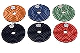 大理石用ダイヤモンド研磨パッド CZPDS-41 100mm 6枚(#100 #200 #400 #800 # 1500 # 3000)