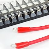 春日端子台 T30C用 接続ケーブル 赤色 (KIV / 8sq、長さ / 8m、丸型圧着端子 / R8-5) TV