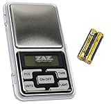 ZAZ　0.01g-500g精密 電子秤 デジタルスケール 電池付属　すぐに使用可能　 0.01ｇ単位/500ｇまで計量可能 風袋機能　カラー (シルバー)