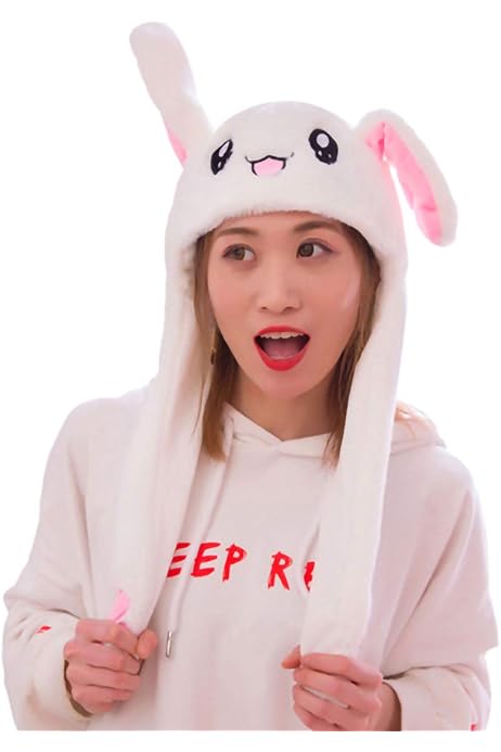 Plush Bunny Hat Ear Moving 