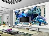 bzdhwwhシルク壁紙/壁壁画、3d Sea Palace壁画、HD Cartoon Shark壁紙リビングルームベッドルームの子の部屋 6959786401669