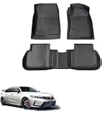HONDA シビックR FL5用 防水フロアマット 3枚セット Amazon | 「ティエスオ」 シビック TYPE-R FL5 フロアマット 3D フロア