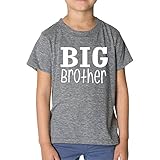 KINDOYO 新しいホットビッグブラザーとリトルブラザー子供の一致プリントショートスリーブロンパーTシャツ (2XL, グレー)