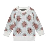Tovadoo 子供服 ベビー服 男の子 女の子 アウター カーディガン 冬服 長袖 フルーツ柄 西瓜柄 暖かい 柔らかい キュート 旅行 保育園 1-3歳