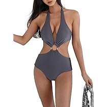 9,11号CAROL WIORホルダーネックワンピース水着 Amazon | [ISLAYCAOLILA] ワンピース 水着 シースルー