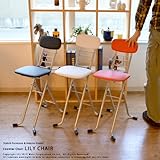 【日本製】折りたたみカウンターチェア LILY(リリィ) (ナチュラル/ブラック)