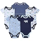 エルフ ベビー(Fairy Baby)ベビーボディスーツ 肌着 半袖 男の子 5枚セット 出産祝い(サイズ：4-6M) セット7