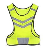 安全ベスト 反射ベスト 調節可能 200ｍ 高視認性 交通警備 夜間 工事現場用 蛍光 作業ベスト ジョギング サイクリング ランニング ハイキング用