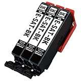 EPSON エプソン SAT (BK/ブラック)【3本セット】 最新 互換 インクカートリッジ 《ICチップ搭載・残量表示対応》 サツマイモ SATBK SAT-BK 黒 インク 純正と併用可能 (対応機種: EP-712A EP-713A EP-714A EP-715A EP-812A EP-813A EP-814A EP-815A EP-716A EP-816A)【STAR JET製】