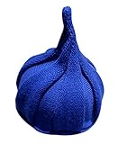 青いかわいい冬暖かいニットウール高品質の帽子