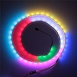 ALITOVE 3.3ft WS2813 (Upgraded WS2812B) Individually Addressable RGB LED Flexible Strip Light 60 LED