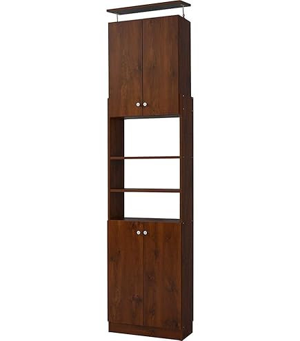 Amazon｜ワイエムワールド 本棚 突っ張り 引き戸 シアトル 幅60