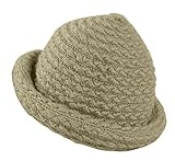 Plus Nao(プラスナオ) 子供用 ニット帽 ニットハット つば付きニット帽 ニットキャップ ざっくり編み 手編み風 キッズ ジュニア シンプル 無地 男の子 女の子 冬帽子 - クリーム
