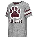 Toddlers NCAAミシシッピ州ブルドッグ半袖Tシャツ(ヘザーグレー)