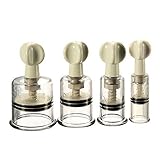 SZJY 4PCS 乳首乳首クリトリスが拡大真空吸盤ポンプTwisteを強化インチ S M L XL