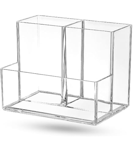 Amazon.co.jp: ペン立て アクリル 4格 ペンスタンド 仕切り ぺんたて