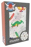 ウィーゴアミーゴ Weegoamigo おくるみ ガーゼ モスリン 1枚 単品 箱入り Single Pack Muslin Radosaurs ラドサウルス