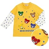 ミキハウス(mikihouse) プッチー＆うさこ 重ね着風Ｔシャツ 100ｃｍ　黄（04）