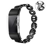 Bandmax Fitbit Charge 2 バンド ステンレス製 フィットビット チャージ2 バンド 交換専用 調整可能[FBC2828]