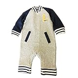 Buddy Lee バディーリー ベビー服 長袖 カバーオール ニットキルト (50-60cm/03グレー)