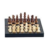 Travel Magnetic Folding Black Stained Wood Chess Set [並行輸入品]