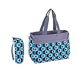 マザーズバッグ 大容量 おしゃれ 便利 赤ちゃん かわいい ショルダー 和柄【Rush.Cオリジナルハンカチセット】170 (ブルー)