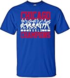 MLBシカゴカブス2016ワールドシリーズチャンピオンチームラインアップデザインTシャツ、ミディアム、ロイヤル