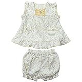 《秋冬春対応》(日本製) Pample Mousse(パンプルムース) 接結小花ちょうちょプリントミルキースーツ 90cm/OW NO.DP-73404