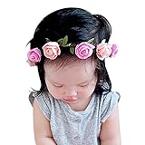 Domybestベビー キッズ花冠 お花の冠 結婚式 写真撮影 お祝いに ヘッドドレス フラワーヘッド 子供 ヘアアクセサリー 結婚式　キッズ 髪飾り ウェディング フラワー