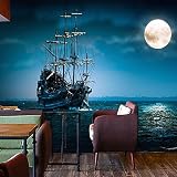 lhdlily 3d壁紙壁画Night View Large壁画寝室オフィスリビングルーム壁紙Ocean Shipコーヒーレストラン壁紙壁画 LHDLily-29572957285-712