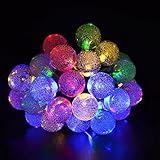KIYOYO LED30球 6m led イルミネーションライト ガーデンライト ソーラー クリスマス イルミネーション 屋外 防水 光センサー内蔵 自動ON/OFF (RGB)
