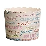 50中級ラブリークリエイティブケーキカップ、多色英語の手紙