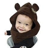 キッズ可愛い帽子 子供ハットお洒落 ベビーキャップ CAP 帽子+ネックウォーマーの連体セット 秋冬 防寒対策 ぼうし 可愛いマフラー ネックウォーマー もこもこ 男の子 女の子 かぶりもの アクセサ