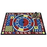 Joy Carpets Kid Essentials Active Play & Juvenile Teach-A-Tot Rug Multicolored 7'8 x 10'9 [並行輸入品]