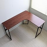 決算大セール パソコンデスク 幅120cm L字 L字型 デスク 机 つくえ ワークデスク PCデスク オフィスデスク 天然木 ウォールナット 突板 北欧 お洒落 HK004