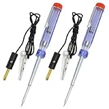 2 Pcs DC 6-24V Circuit Voltage Tester Pen w Aligator Clip [並行輸入品]