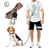 CHMKSTC 犬リード 肩掛けリード ショルダーリード ハンズフリー犬 リード 中·大型犬しつけ用リード 5in1多機能 全長2.6M 直径12MM 160kgまで対応 2頭犬同時引き可能 腰に掛けいる可能 両手解放 調節可能 夜光 反射素材 迷子防止 脱走防止 外れにくい ランニング/ジョギング/訓練/散歩用 ペット用 スリップ(オレンジ)