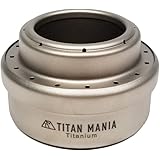 TITAN MANIA(チタンマニア) アルコールストーブ チタン 超軽量 頑丈 バーナー コンパクト ポータブル キャンプ アウトドア ソロキャンプ アウトドア用品 キャンプ用品 (アルコールストーブ)