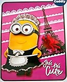 Despicable Me Minions Pink Tres Tres Cute Fleece Throw by Universal [並行輸入品]