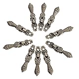 funnytoday365ジュエリー木製ボックスプルハンドル引き出しノブアンティークブロンズ花5.2 CM x1.1 cm 10pcs