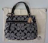 COACHカバン NWT Silver Moonlight Signature Women Purse Black Silver [並行輸入品]