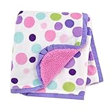 Carter's Plush Valboa with Microplush Blanket, Dots/Pink/Purple/White by Carter's