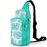 PGRTYOF Switch 有機el ケース スイッチ ケース 保護カバー 収納バッグ、【Switch 有機ELモデル対応】ファッションリーフデザインショルダーバッグ収納リュックケースSwitch/Switch Lite、ゲームホルダーケース、携帯