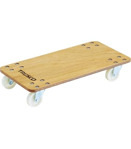 Amazon | TRUSCO(トラスコ) 木製平台車 ジュピター 450X450 φ75 200kg