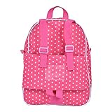 新しい18 "人形旅行キャリアバックパックかわいい通学バッグストレージバッグキッズ用ガールズピンク