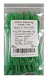 USA Strong Cable Ties. Tear-Away 6-Inch Tote Saver Nylon Zip Cable Ties in Re-Sealable Package. (6" 