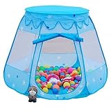 Ylovetoys Kids Toy Blue Princess Play Tent Girls Gifts for 1-8 Years Old Children(Not Included Balls