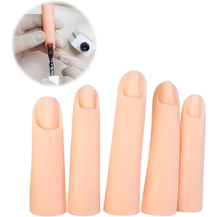 Amazon.co.jp: ネイルアート練習用ハンド、ネイル、シリコン製練習用